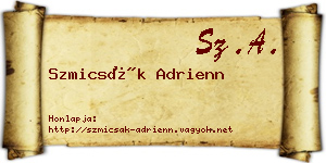 Szmicsák Adrienn névjegykártya